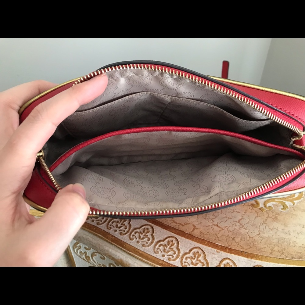 Mk Red Crossbody Bag Gem